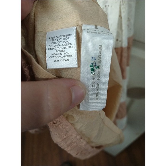 Loft Striped Lace Knee Length Tank Dress. Size 6 - Picture 7 of 10